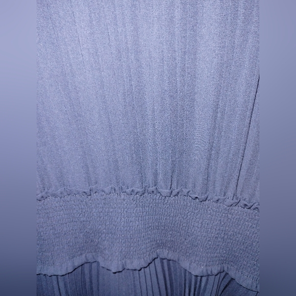 Nanette Lepore navy pleated sleeveless dress with high neck NWT - Picture 6 of 13